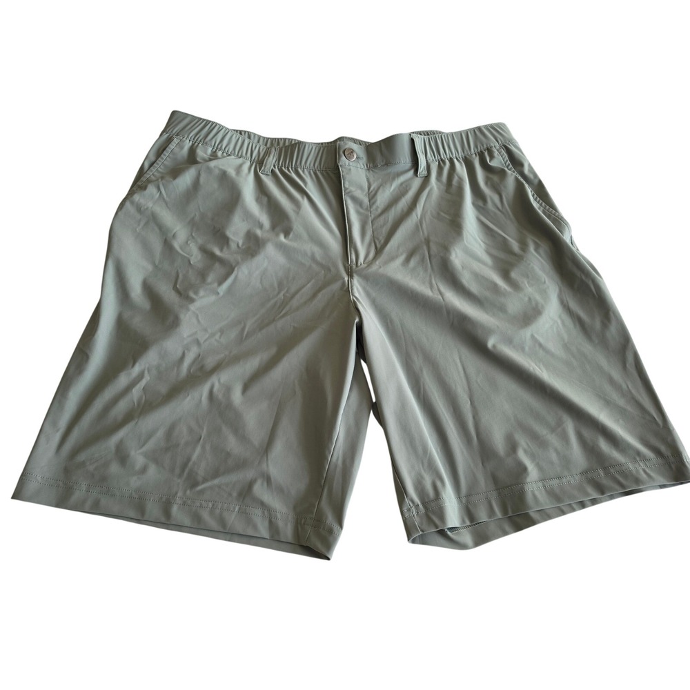 Adidas Tricot Golf Shorts Mens 38 Silver Green Performance Stretch ADVR1018 NWT